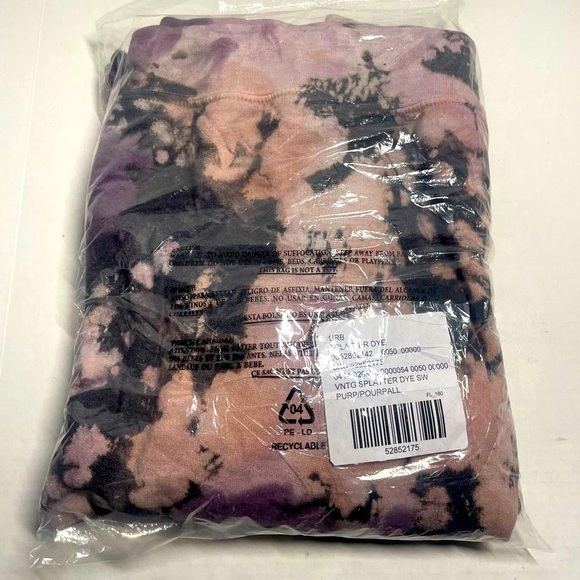 BNWT Urban Outfitters Purple Multi Tie Dye Crewneck OS unisex men’s XL FIRM$$$ - Picture 7 of 8